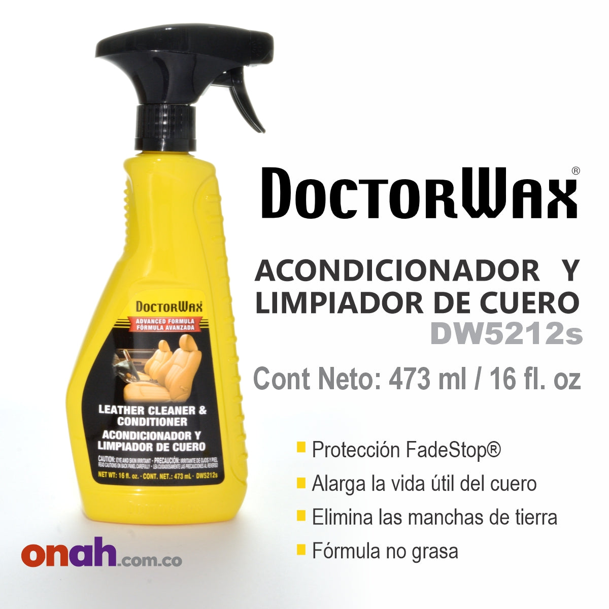 DOCTORWAX - ACONDICIONADOR Y LIMPIADOR DE CUERO - 473ml