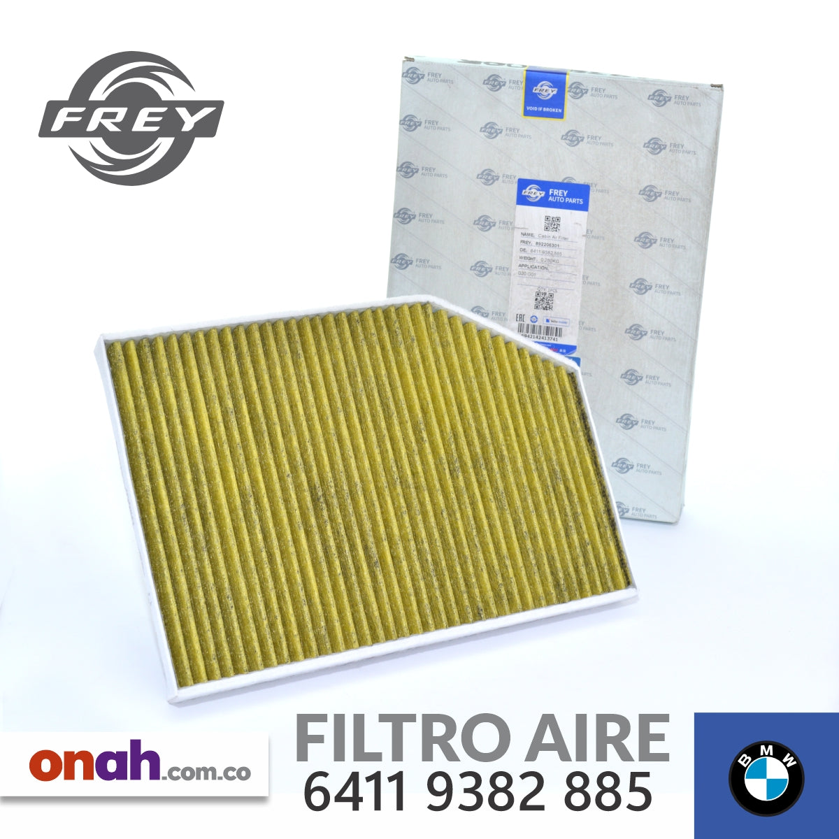 Frey - Filtro Aire Cabina - 6411 9382 885 - BMW