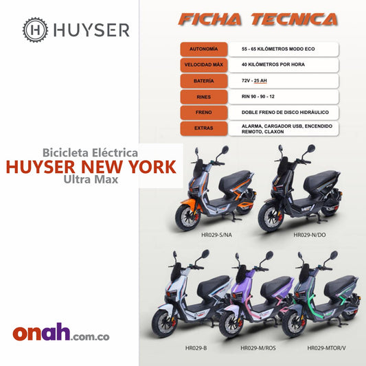 Bicicleta Eléctrica Huyser New York Ultra Max