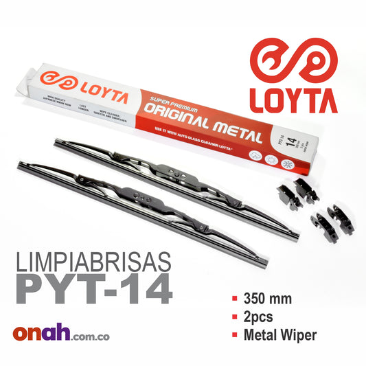 Loyta PYT-14 Original - Plumillas limpiaparabrisas de 14 pulgadas, paquete x2