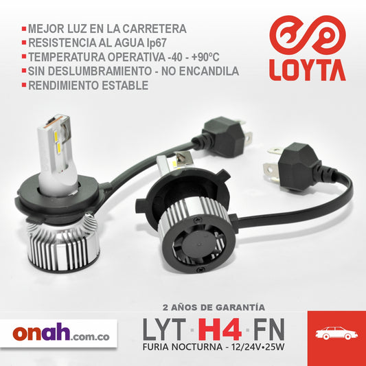 Bombillos LOYTA LED H4 FURIA NOCTURNA LYT-H4-FN 12-24V 25W P43t