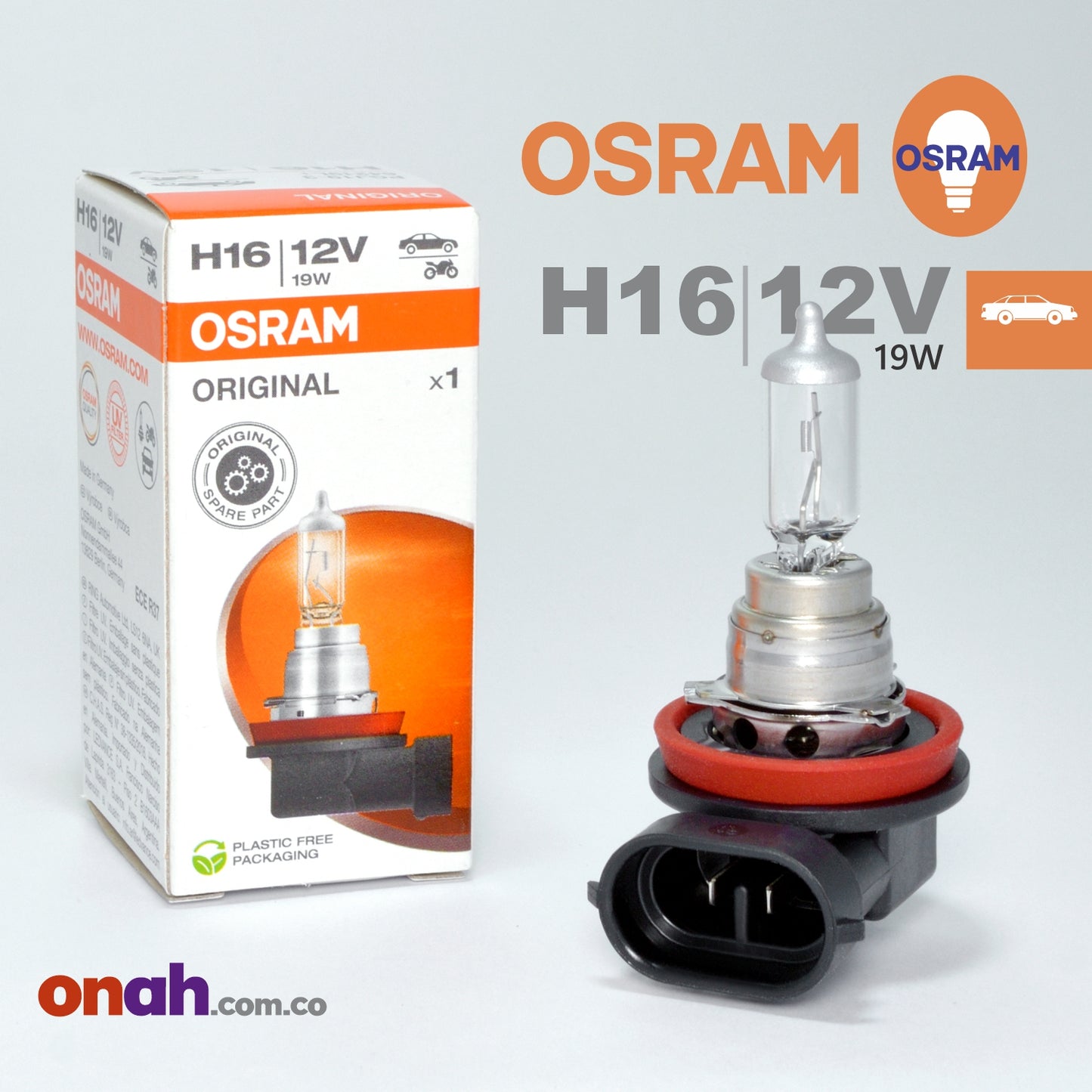 Bombillos Osram Halogeno H16 PGJ19-3 19W 12V