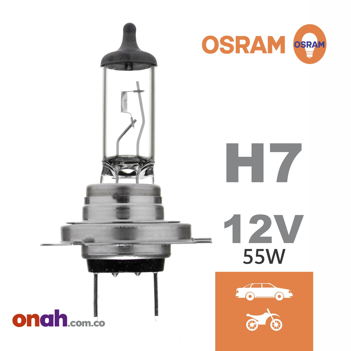 Bombillos Osram Halogeno H7 12V 55W 64210 STANDAR