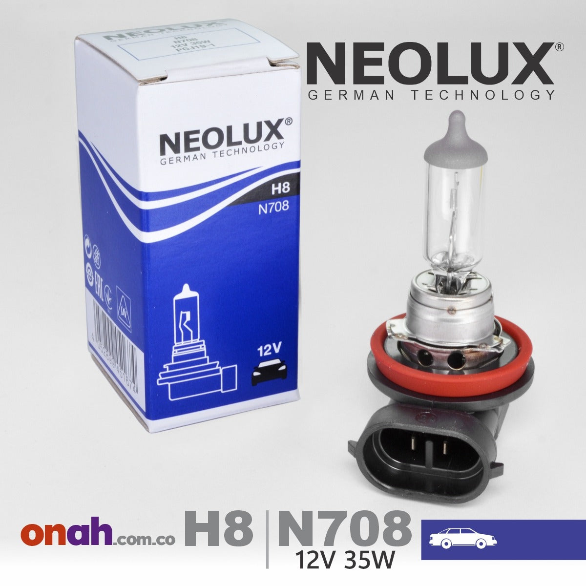 Bombillos Neolux Halógenos H8 N708 PGJ19-1 12V 35W