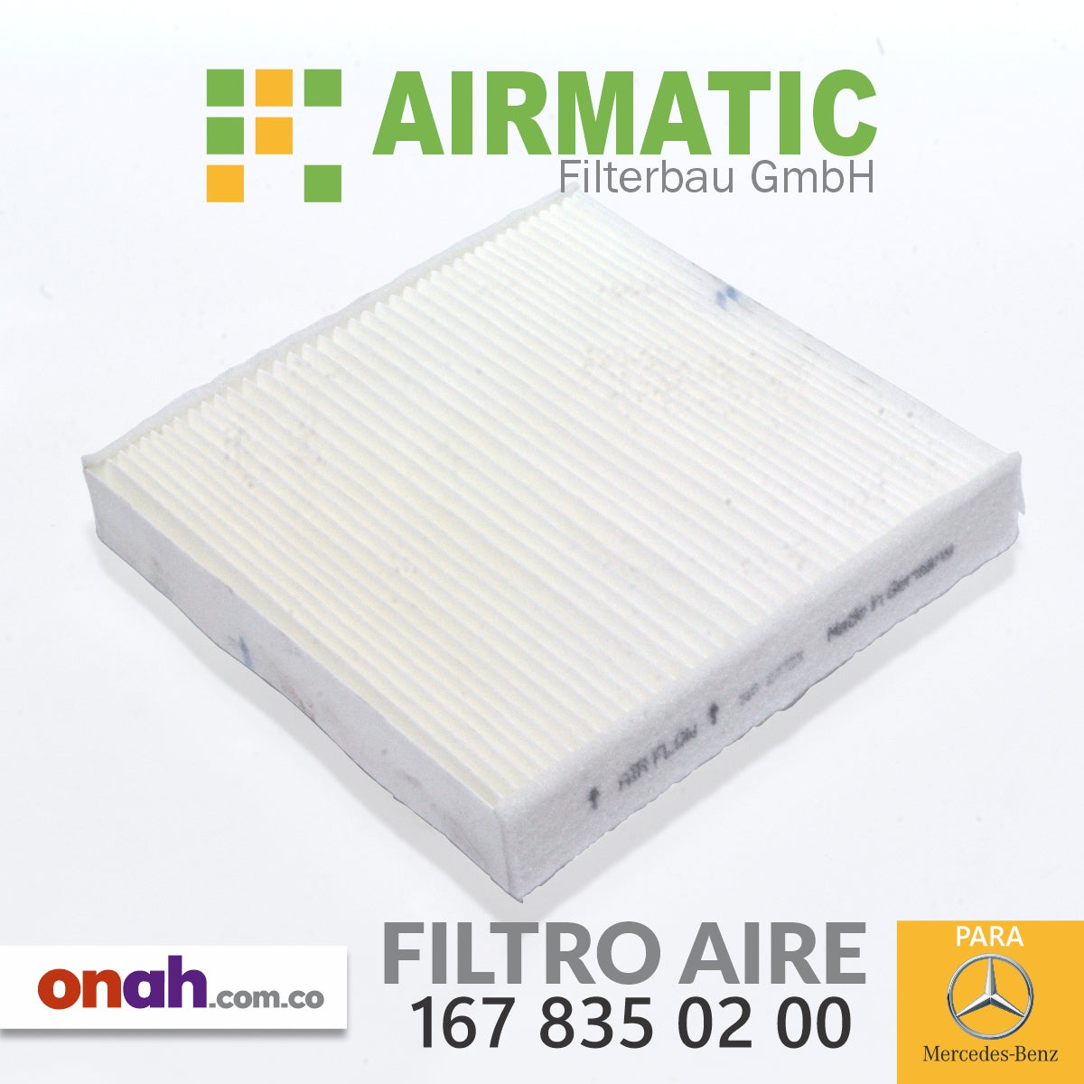 Airmatic Filtros Aire  167 835 02 00 - Mercedes-Benz