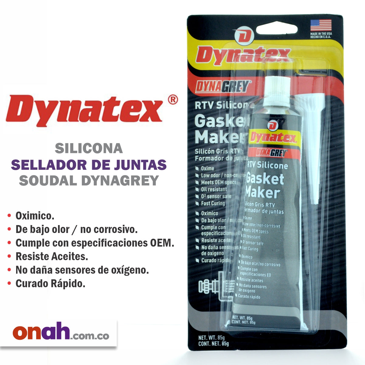 DINATEX DINAGREY - RTV Silicona Sellador De Juntas - 85g