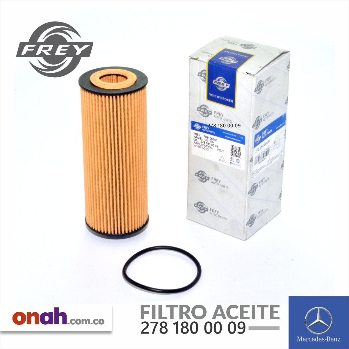 Frey - Filtro Aceite - 278 180 00 09 - MERCEDES-BENZ