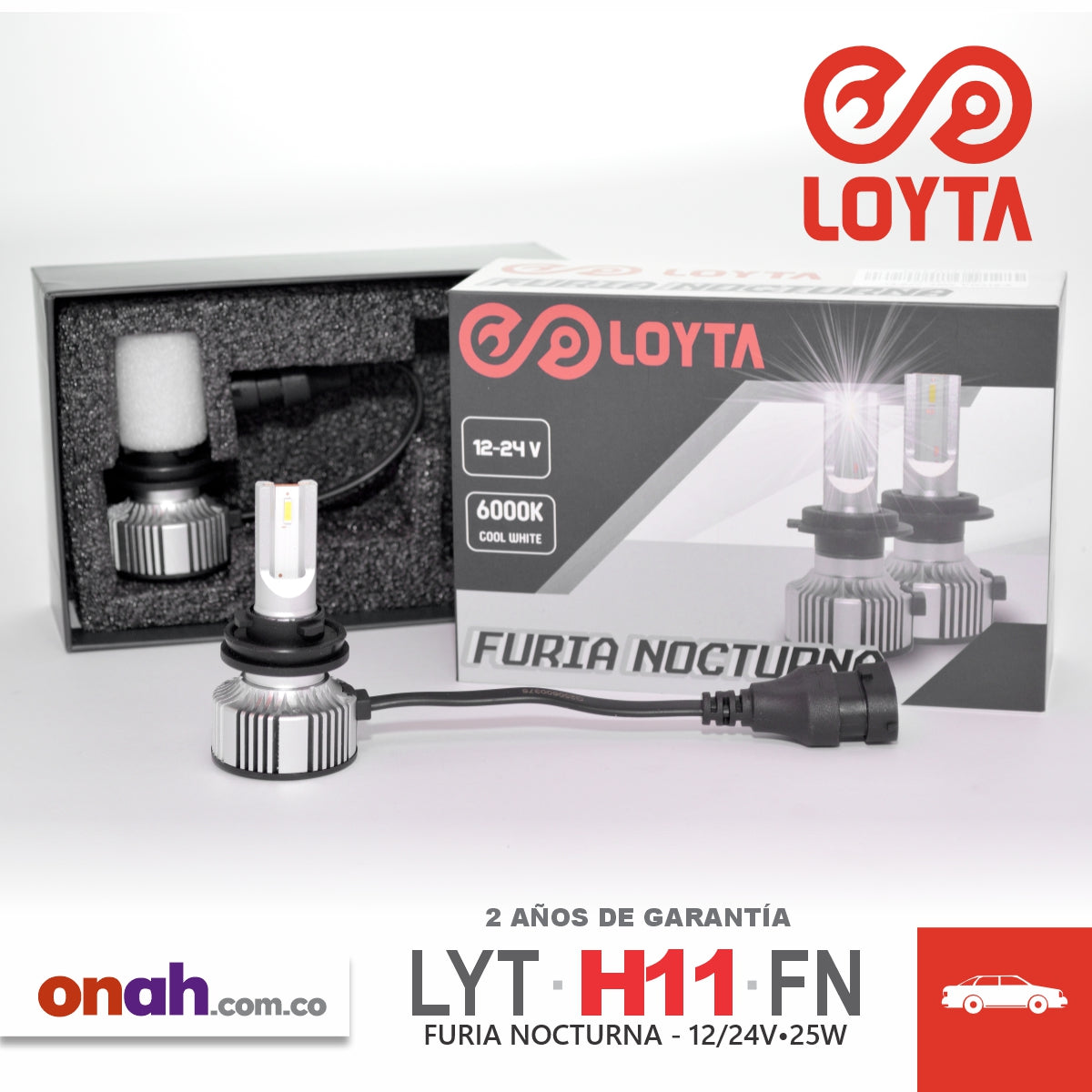 Bombillos LOYTA LED H11 FURIA NOCTURNA LYT-H11-FN 12-24V 24W PGJ19-2