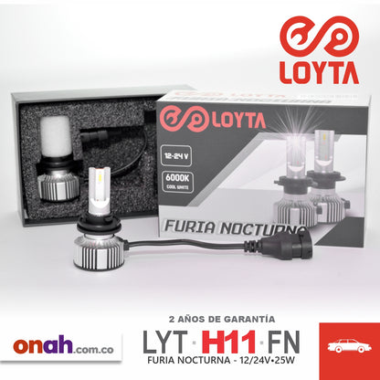 Bombillos LOYTA LED H11 FURIA NOCTURNA LYT-H11-FN 12-24V 24W PGJ19-2