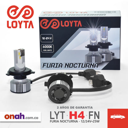 Bombillos LOYTA LED H4 FURIA NOCTURNA LYT-H4-FN 12-24V 25W P43t