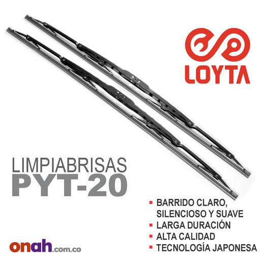 Loyta PYT-24 Original - Plumillas limpiaparabrisas de 24 pulgadas, paquete x24