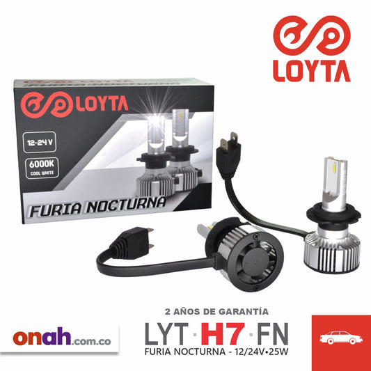 Bombillos LOYTA LED H7 FURIA NOCTURNA LYT-H7-FN  12-24V 25W PX26D