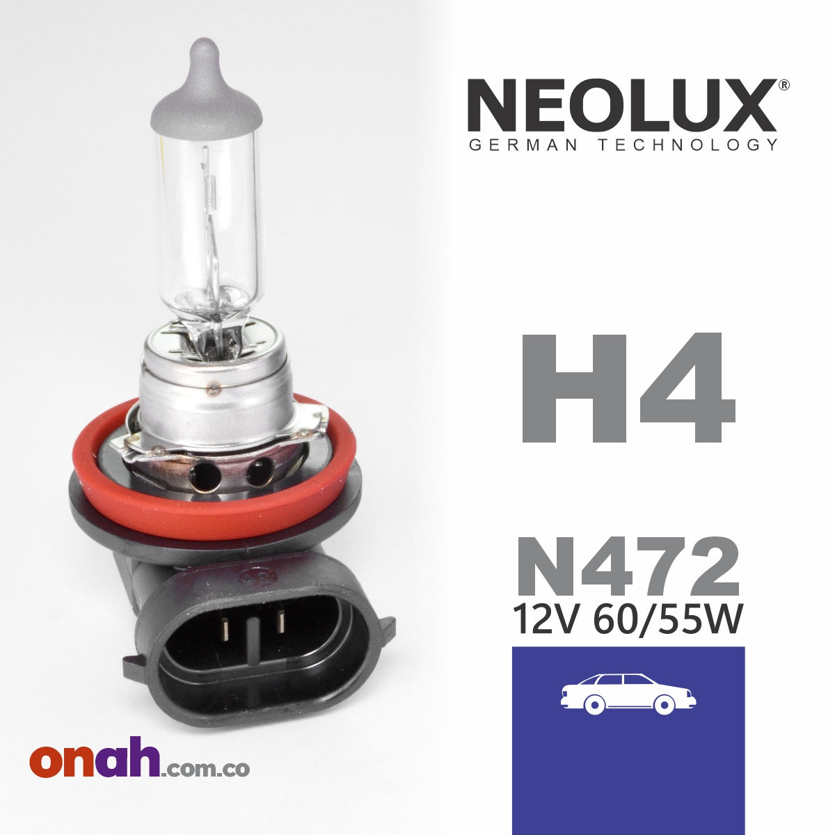 Bombillos Neolux H4 12V 60/55 P43t