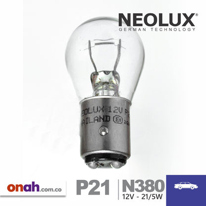 Bombillos Neolux P21/5W N380 12V 21/5W BAY15d - UNIDAD