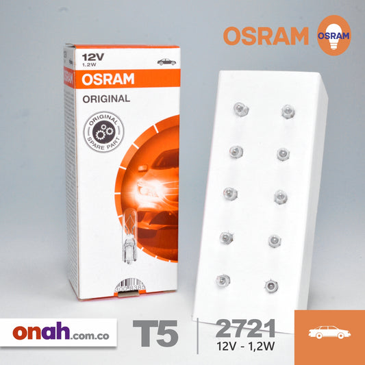 Bombillos Osram Halogeno W2X4.6d 2721 12V 1.2W