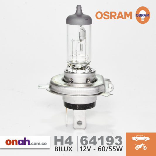 Bombillos Osram Halógeno H4 BILUX P43t 64193 472 12V 60/55W STANDAR
