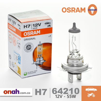 Bombillos Osram Halógeno H7 64210 PX26d 12V 55W STANDAR