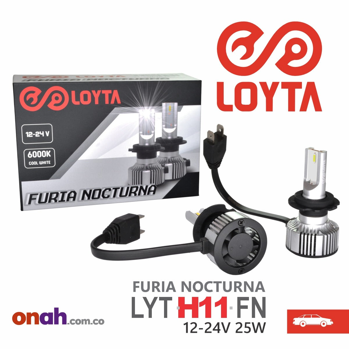 Bombillos LOYTA LED H11 XTREME 12V 25W PGJ 19X